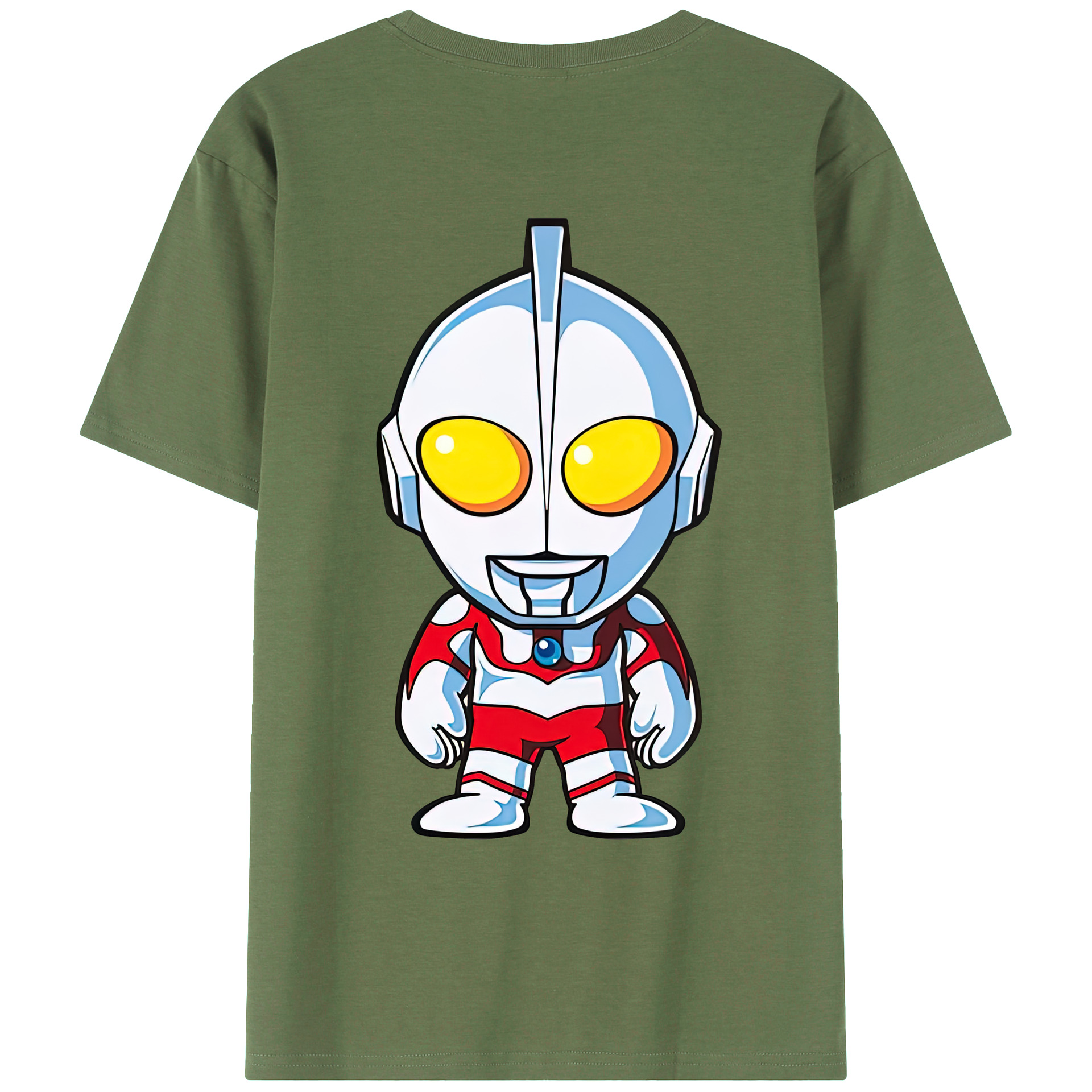 （画像用） ウルトラマン Ultraman 綿100％ メンズ半袖Tシャツ（バックプリント） 通気性